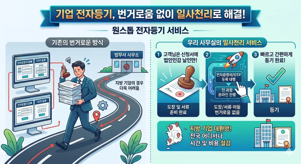 电子登记的优势——首尔以外公司也能更快、远程办理登记