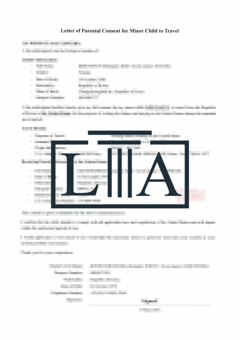 Certificate of Attestation, single-signature case sample (2)