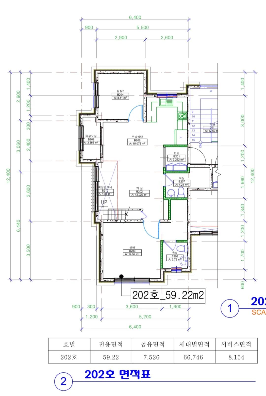 2BR, 2BA, 3-min walk to Nambu Terminal Stn, fully furnished, ARC ok. floor plan 1