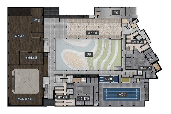 43평 신축첫입주 풀옵션 층간소음없는 탑층 한강도보 반포천 조용한 센터동구반포역1분거리 2