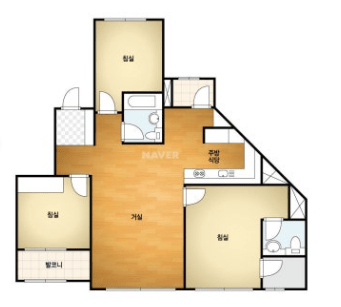 한남동 중심에서 누리는 여유, 한남 해피트리 중층 전세 👍 floor plan 1