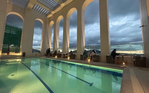 New Luxury Apartment Near Gangnam Station — Spacious Living Room, Two Bedrooms, and Private Terrace